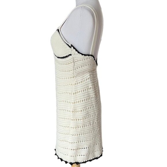 Free People Devvy Knit Mini Dress in Off White Size Medium NWOT - Picture 6 of 11